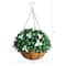 18in. UV Resistant Artificial Gardenia Hanging Basket (Indoor/Outdoor)